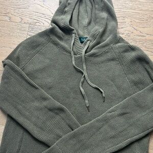 RALPH LAUREN Olive Green Hooded Sweater Lauren GREEN LABEL